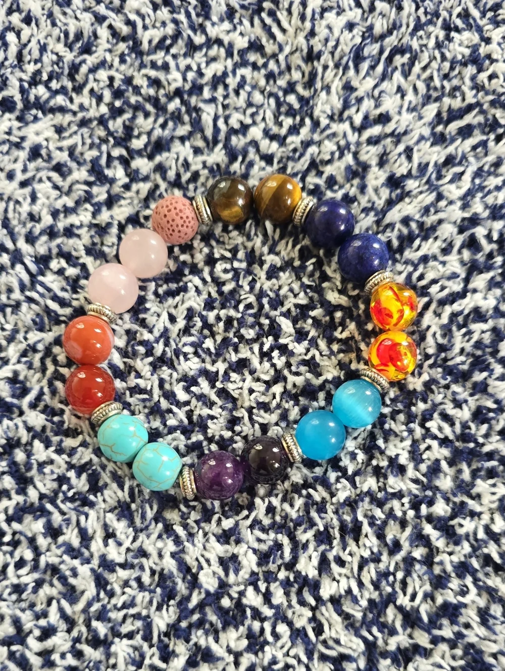 Lot of 6 Beaded Stretch Bracelets